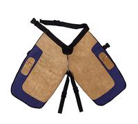 ANKROYU Horse Farrier Apron Heavy Duty Canvas Cowhide Leather Work Apron with Detachable Design and Reinforced Pockets for Farriers Stable Grooming and Horseshoeing 27.8 Inch