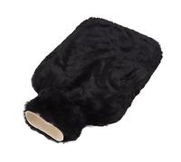 ANKROYU Hot Water Bottle 2000ml Extra Large Capacity Ultra Soft Plush Cover Premium Rubber Material For Pain Relief Muscle Soreness Period Cramps And Warmth (Black)