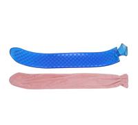 ANKROYU Hot Water Bottle Explosion Proof Extra Large PVC Hot Water Bag for Winter Warmth Hands Feet Bed Quilt Warming 80x11cm 820g (Blue Cloth Bag) (Violet Cloth Bag)