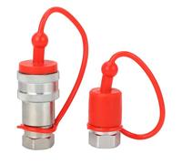 ANKROYU Hydraulic Quick Coupler 3/8 Inch NPT Heavy Duty High Pressure 4000 PSI ISO5675 Compatible Steel Construction Coupling for Construction Logging Machinery 2 Pack