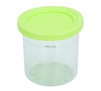 ANKROYU Ice Cream Pints Cup Container Transparent PC Cup Body Vibrant PET Lid Stackable Leakproof Dishwasher Safe for Homemade Ice Cream Storage Sorbet Milkshakes Home Use (Green)