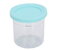 ANKROYU Ice Cream Pints Cup Container Transparent PC Cup Body Vibrant PET Lid Stackable Leakproof Dishwasher Safe for Homemade Ice Cream Storage Sorbet Milkshakes Home Use (Blue)