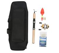 ANKROYU Ice Fishing Rod Reel Combo Kit Durable Portable Complete Set with Jigs Bobber Copper Pendant Storage Bag for Freshwater Saltwater Fishing Men Women Beginners