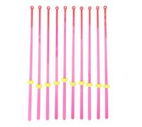 ANKROYU Ice Fishing Rod Tips 10PCS ABS Durable Flexible Mini Top Sections for Winter Ice Fishing Rod Replacement Rose Red (18cm)