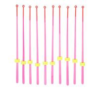 ANKROYU Ice Fishing Rod Tips 10PCS ABS Durable Flexible Mini Top Sections for Winter Ice Fishing Rod Replacement Rose Red (14cm)