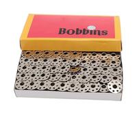 ANKROYU Industrial Lockstitch Sewing Machine Bobbins 270010 Iron Steel Replacement with Hole for Garment Factories Textile Shops 100pcs Durable Lightweight Professional Bobbins Set