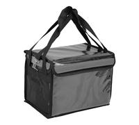 ANKROYU Insulated Bag with Bottom Plate Inner Frame Shoulder Strap Fastener Reflective Strip Oxford Cloth Reusable for Food Delivery (22l)