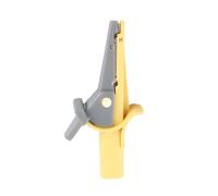 ANKROYU Insulated Test Clamps with 4mm Banana Plug Connector Heavy Duty Electrical Testing Clips PA Coated Steel Brass Jaws for Automotive Battery Chargers and Lab Equipment 20mm O (Yellow)