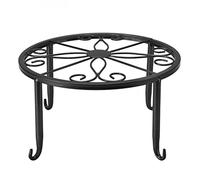 ANKROYU Iron Plant Stand Single Tier Heavy Duty Floor Standing Flower Pot Holder Resistant Metal Shelf For Indoor Outdoor Garden Balcony Living Room Decor Design (iron 5)