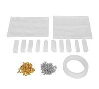 ANKROYU Jewelry Pendant Silicone Set with Screw Eye Pins DIY Craft Making Kit 13 Pcs Reusable Flexible 200 Pcs Metal Pins for Handmade Necklaces Bracelets Casting Beginner Friendly