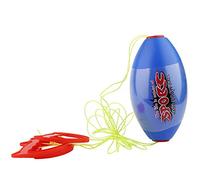 ANKROYU Jumbo Speed Ball Outdoor Sports Ergonomic Handle Waxed Rope Pulling Game For Family Fun Playtime Pink Blue PE Plastic 18x10cm Cooperative Play Equipment (Blue)