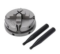 ANKROYU K02 63 4 Jaw Lathe Chuck, Wear Resistances Steel Self Centering Lathe Chuck, Reversible Lathe Chuck with 2 Levers, Manual Lathe Chuck for Woodworking