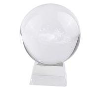 ANKROYU K9 Crystal Ball 100mm Clear Optical Glass Photography Prop Spiritual Decor for Divination Meditation Feng Shui Home Office Studio Decoration (Crystal square base)