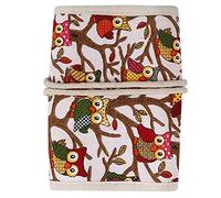 ANKROYU Knitting Needles Case, Storage Organizer Bag with Web Pockets, Empty Crochet Hooks Storage Bag, Knitting Needle Storage Case for Knitting Needles (owl)