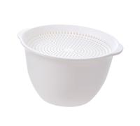 ANKROYU Large Fruit Strainer Basket Vegetable Washing Filter Bowl with Quick Drain Holes Durable PP Material Kitchen Strainer for Washing Fruits and Salad