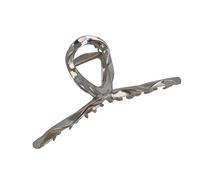 ANKROYU Large Hair Claw Clip Twisted Wave Design Strong Hold Alloy Hair Clamp Styling Accessory for Women Girls Thick Thin Hair (Silver)