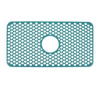 ANKROYU Large Hollow Insulating Sink Mat Non Slip Premium Silicone Kitchen Sink Protector Mat For Dish Drying Utensil Cushioning Fragile Glassware Ceramic Countertops 63x33cm (Green)