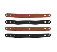 ANKROYU Leather Whip Holster Handcrafted Premium Whip Holder for Equestrian Riding Accessories Black Brown PU Leather 4 PCS Set