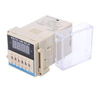 ANKROYU LED Digital Display Time Relay ATS48AS Adjustable High Precision Timer Switch with Cyclic Delay for Industrial Automation Control Systems Electrical Components (AC220V)