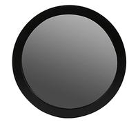 ANKROYU LED Mirror Dimmable 3D Printing Moon Pattern USB Make Up Mirror Wall Mounted or Tabletop Vanity Mirror for Bedroom Living Room Composite Wood Frame Glass Mirror 25cm Diame