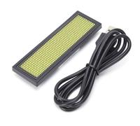 ANKROYU LED Scrolling Name Badge Message Display Tag 11x44 Dot Adjustable Brightness Speed Rechargeable Business Professional Nameplate for Retail Hospitality Service ABS Plastic 9 (Yellow)