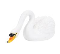 ANKROYU Lifelike Floating Swan Statue Elegant Swan Figurine Realistic Garden Decor for Pond Pool Water Feature Outdoor Indoor Decoration 11 Inch (White)
