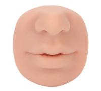 ANKROYU Lifelike Silicone Nose Model with Mouth Flexible Soft Reusable Nose Display for Jewelry Presentation and Teaching Material 7x7.5x4.2cm (Medium Skin Color)