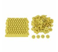 ANKROYU Livestock Ear Tag Animal Pig Ear Label TPU Yellow for Farm Husbandry 100 Sets Durable Visible Easy to Write for Pigs Cattle Dairy Cows Farming Management