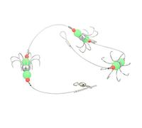 ANKROYU Luminous Octopus String Hook High Carbon Steel Fishing Tackle Gear Barbed Hooks with Double Beans and Dense Hook Teeth for Saltwater Freshwater Fishing 44g