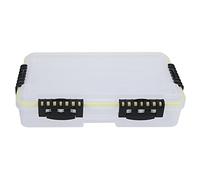 ANKROYU Luya Box, Large Space Transparent Fishing Tackle Storage, Sealed Double Layer Design with 4 Buckles, Plastic Organizer for Fish Hooks Lures