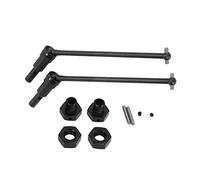 ANKROYU Metal Front and Rear Drive Shaft RC Car Parts Accessories High Performance Durable Steel Aluminum Alloy Upgrade for JLB 1/10 Remote Control Vehicle 2PCS Set with Hex Connec (Black)