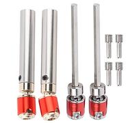 ANKROYU Metal Transmission Drive Shaft High Performance Upgrade Kit Durable Replacement Parts for SCX10 D90 1/10 Scale RC Car Silver Red Color 2 Sets with Adjustable Length 112mm