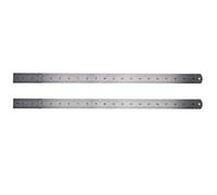 ANKROYU Metric Steel Ruler Professional Woodworking Marking Locator Measuring Tool with Double Sided Scale Slide Block and Locking Screw for Carpenters Architects Students 50cm 2Pc
