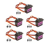 ANKROYU Micro Servo Metal Gear 9g High Performance Large Load Quick Response Mini Servo Motor for RC Helicopter Small Robot Boat 5pcs Plastic Iron 32x22x12mm