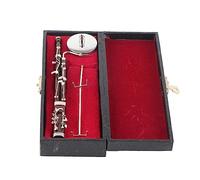 ANKROYU Mini Bassoon Model, 17 Cm Bassoon Model Mini Decoration Mini Musical Instrument Model Gift Craft with Stick Base and Storage Box Bassoon Decoration Suitable for Desk Decoration