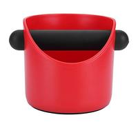ANKROYU Mini Coffee Grounds Container NonSlip Straight Port Household Grind Bucket Knock Bin Box Durable ABS Plastic Compact Design for Home Coffee Shops Milk Tea Bars Orange or Re (Orange) (Red)