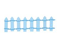 ANKROYU Mini Wooden Fence Adorable Handcrafted Miniature Garden Decor for Dollhouse Landscaping Blue 10x3cm