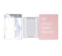 ANKROYU Money Saving A5 Budget Planner with 100 Envelopes 25 Sheets Cash Organizer for Family Savings Challenge and Financial Goal Tracking Transparent PP PVC (Roseate)