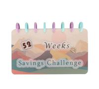 ANKROYU Money Saving Flipchart 52 Weeks Challenge Reusable Budget Planner with Cash Envelopes for Family Savings Goals Adults 8.5 x 5.7 Inches