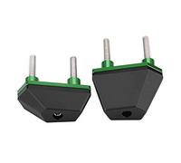ANKROYU Motorcycle Frame Sliders Heavy Duty CNC Aluminum Crash Protectors Anti Slip Impact Absorbing for Z800 Z1000 Z750 Black Green Pair (Green)