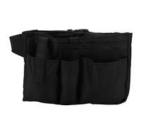 ANKROYU Multi Pocket Waist Bag Adjustable Durable Waist Pouch Organizer with Quick Release Buckle for Waiters Bartenders Servers 900D PVC 16.5x2.5x25cm Black