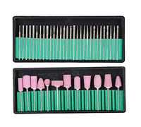 ANKROYU Nail Polishing Bits Needle Set, Nail Polishing Bits Burr Manicure Pedicure Accessories Tools 12 Pieces Of Bits and 30 Pieces Of Polishing Needles Cuticle Electric Nail File(12pcs+30pcs)