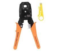 ANKROYU Network Cable Crimping Tool Professional Grade with Electrophoresis Coating for RJ45 RJ11 RJ12 Connectors Non Slip Handle Wire Stripper Crimper for 4P 6P 8P Network Cables