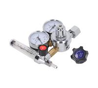 ANKROYU Nitrogen Gas Regulator Valve Brass Flow Meter with Pressure Gauge for Laboratory Industrial Welding and Research Units Durable Chrome Plated Surface