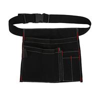 ANKROYU Outdoor Tool Utility Waist Belt Canvas Waist Pouch Bag with Multi Pocket for Electric Tool Heavy Duty Adjustable Work Belt for Handymen Contractors DIY Enthusiasts Black