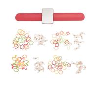 ANKROYU Pin Holder Wristband Convenient Wrist Sewing Pincushion Needle Cushion Bracelet with Strong Magnetism for Crafting Quilting Sewing Projects Rubber Metal Material 1 Set (Red)