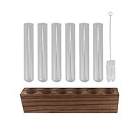 ANKROYU Plant Propagation Station, Pine Desktop Plant Terrarium with Wooden, Test Tube Plant Propagation Kit, Plant Propagation Tubes for Home Decor (6 Tubes)