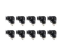 ANKROYU Pneumatic Connectors L Shape Right Angle 10Pcs External Thread Quick Connect Air Fittings for Automation Equipment PVC Material High Pressure 1.2Mpa Durable Tube Fittings (6-M5)