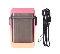 ANKROYU Pocket Case Transparent Sealing Multifunctional Badge Holder Case Compact Lightweight Durable ID Card Holder for Swimming Surfing Beach Plastic 10cm (Gradient Pink)