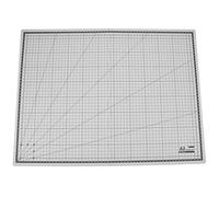 ANKROYU Portable Folding A2 Self Healing Cutting Mat Grid Line Paper Leather Fabric Crafts Carving Pad Non Slip Safety Design for Art Projects School Home DIY Crafts PVC Material P (Grey)